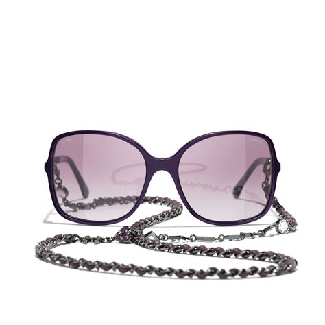 Chanel Square Sunglasses CH5210Q 57 Purple & Purple .